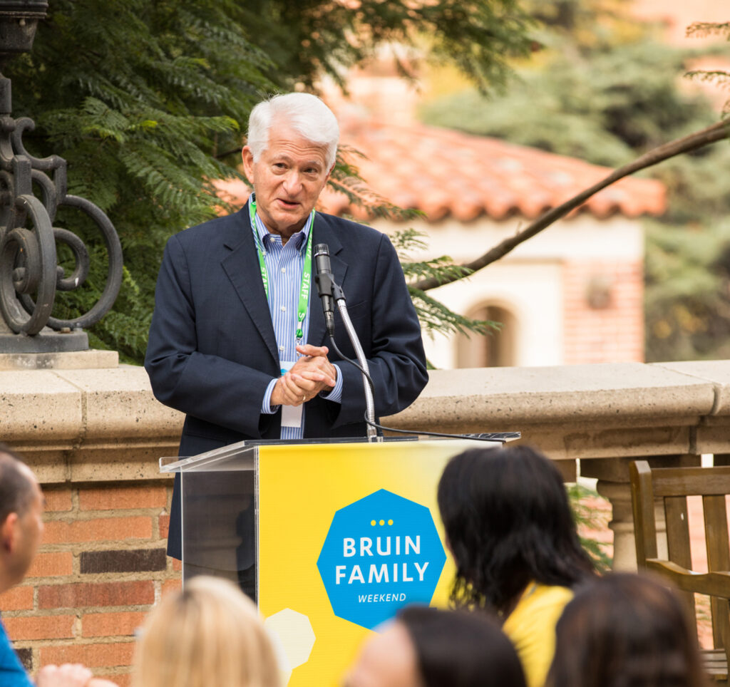 Chancellor Block welcomes families and guests to Bruin Family Weekend, for student workshops, activities and events. 