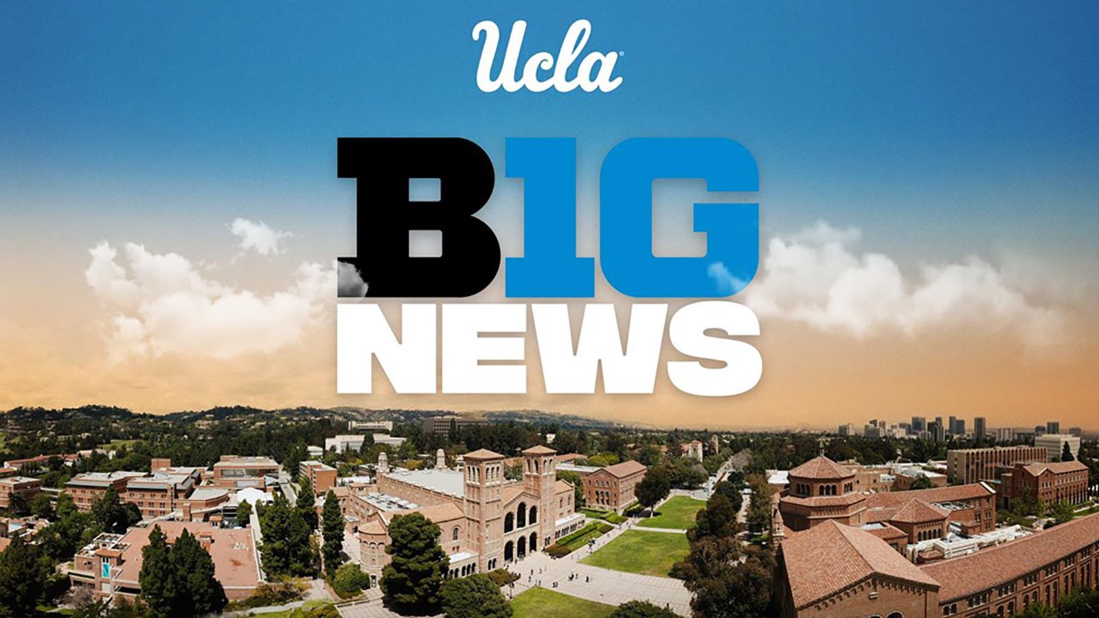 The UCLA and Big News logos over an aerial view of the UCLA campus.